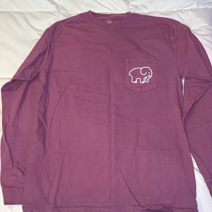 Ivory Ella Original Plum Colored Pattern Long sleeve shirt